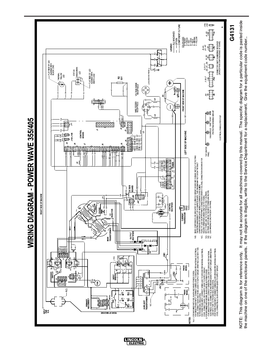 Diagrams, Power wave 405 | Lincoln Electric POWER WAVE 405 IM746 User Manual | Page 36 / 41