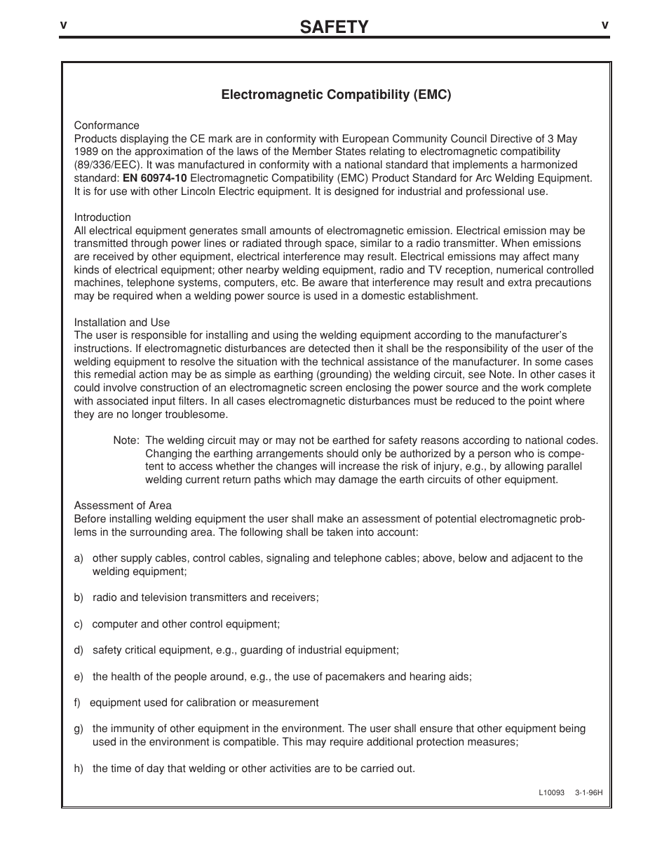 Safety | Lincoln Electric VANTAGE 400 (AU) User Manual | Page 6 / 49