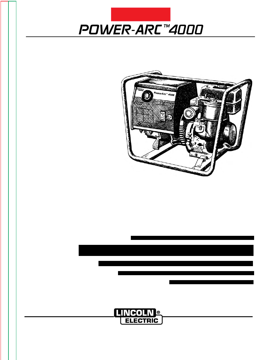 Lincoln Electric POWER-ARC 4000 SVM103-A User Manual | 80 pages