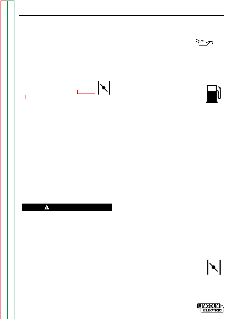 Operation, Engine operation, Warning | Lincoln Electric POWER-ARC 4000 SVM103-A User Manual | Page 20 / 80