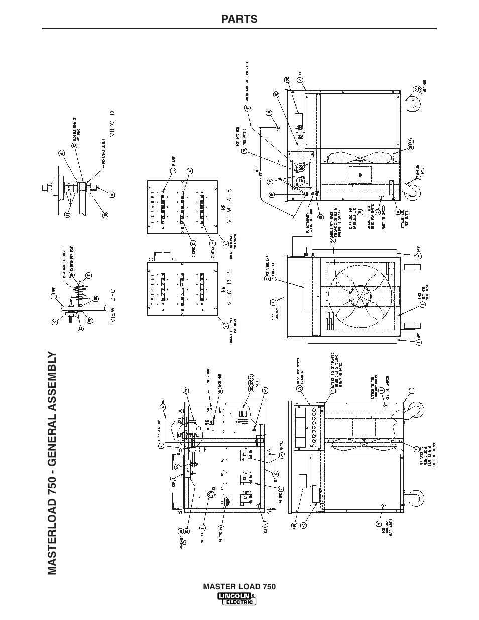 Parts, Masterload 750 - general assembl y | Lincoln Electric MASTER LOAD IM575 User Manual | Page 20 / 28