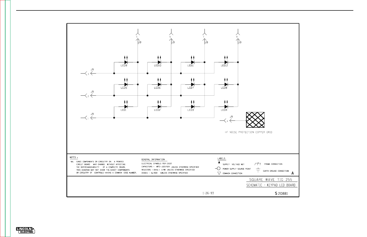 Electrical diagrams | Lincoln Electric SQUARE WAVE TIG 255 SVM100-A User Manual | Page 100 / 100