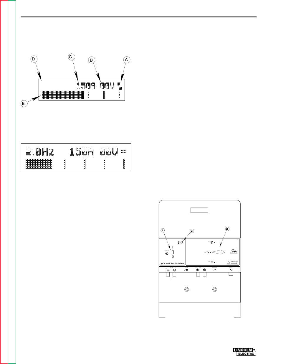 Operation, Case front controls, Figure b.2.b - display | Lincoln Electric SQUARE WAVE TIG 255 SVM100-A User Manual | Page 20 / 100