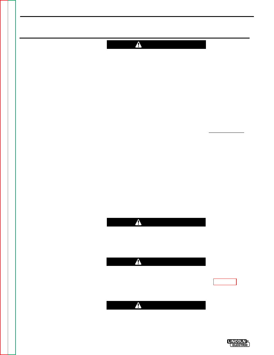 Troubleshooting & repair, How to use troubleshooting guide caution, Caution | Warning | Lincoln Electric SQUARE WAVE TIG 255 SVM100-A User Manual | Page 42 / 100