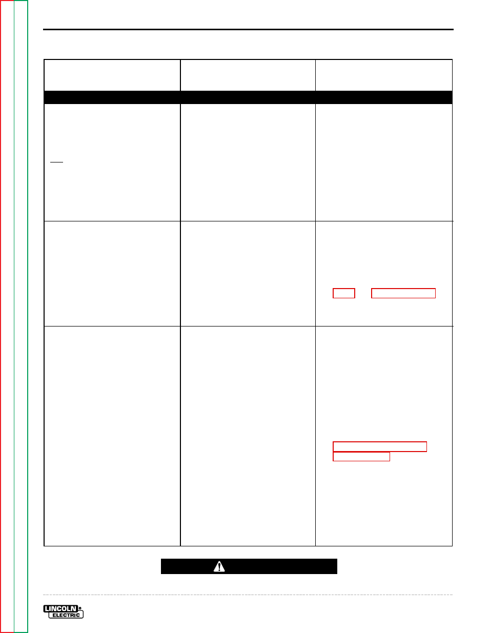 Arc rectification when ac tig weld-ing, Troubleshooting & repair, Troubleshooting guide | Caution | Lincoln Electric SQUARE WAVE TIG 255 SVM100-A User Manual | Page 55 / 100