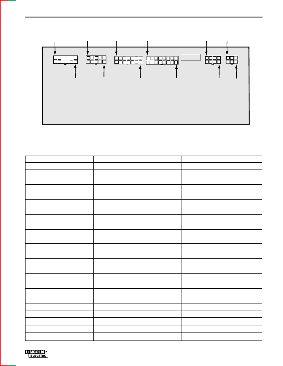 Check resistances per continuity table f.6, Troubleshooting & repair, Continued) | Protection/snubber board continuity test | Lincoln Electric SQUARE WAVE TIG 255 SVM100-A User Manual | Page 63 / 100