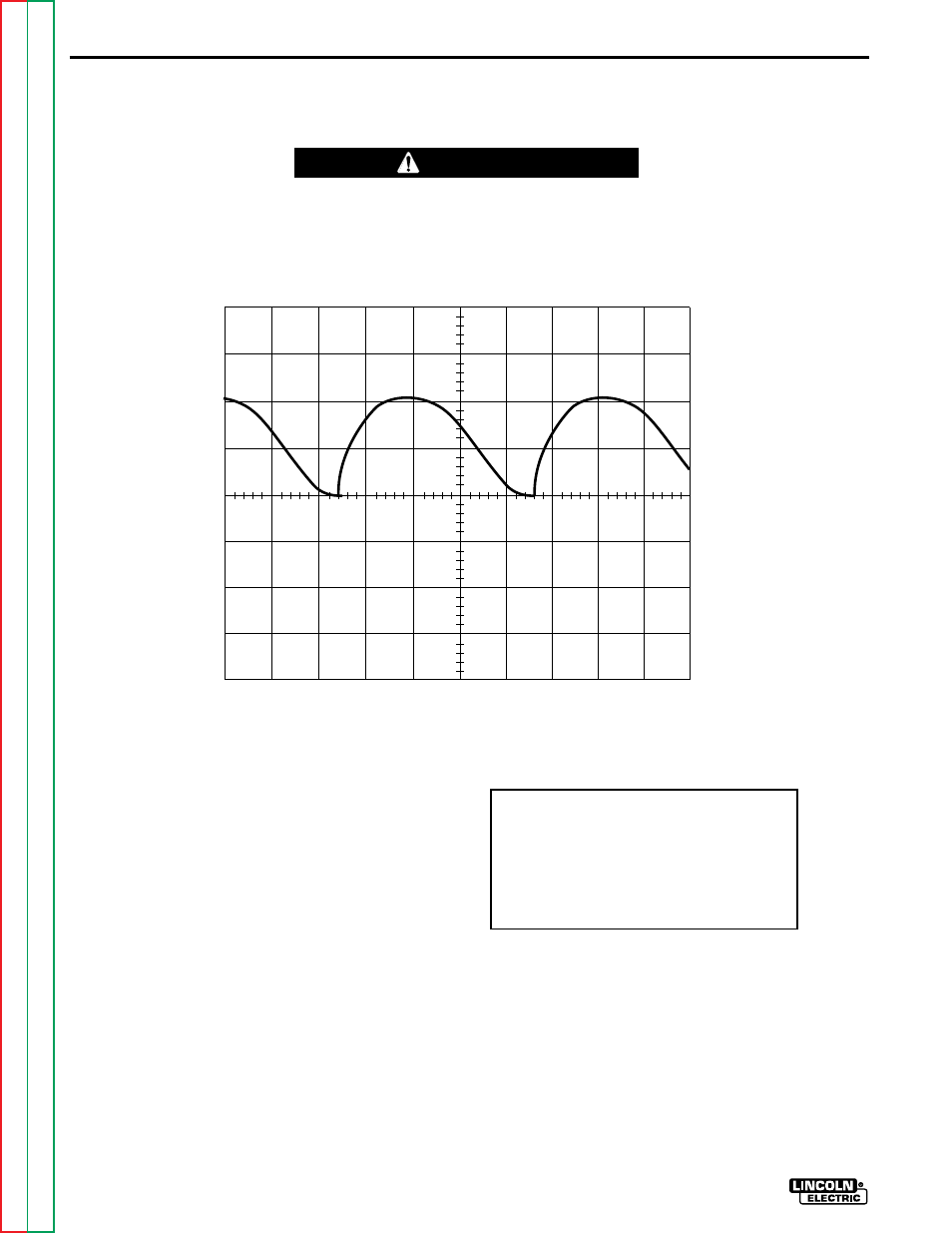 Oscilloscope waveforms, Troubleshooting & repair, 50 volts 2ms ch1 | Lincoln Electric SQUARE WAVE TIG 255 SVM100-A User Manual | Page 72 / 100