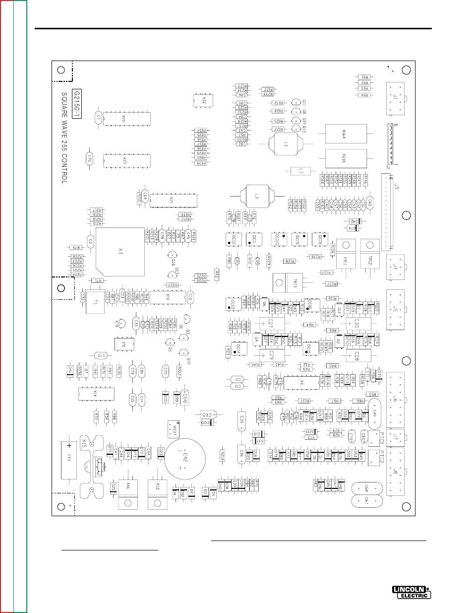 Electrical diagrams, Control board (g2150) | Lincoln Electric SQUARE WAVE TIG 255 SVM100-A User Manual | Page 88 / 100