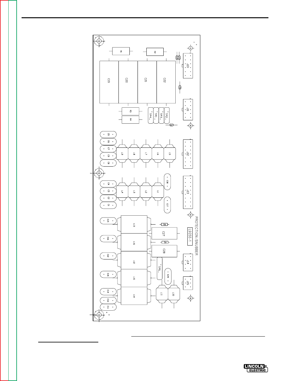 Protection/snubber board (l9255) | Lincoln Electric SQUARE WAVE TIG 255 SVM100-A User Manual | Page 92 / 100