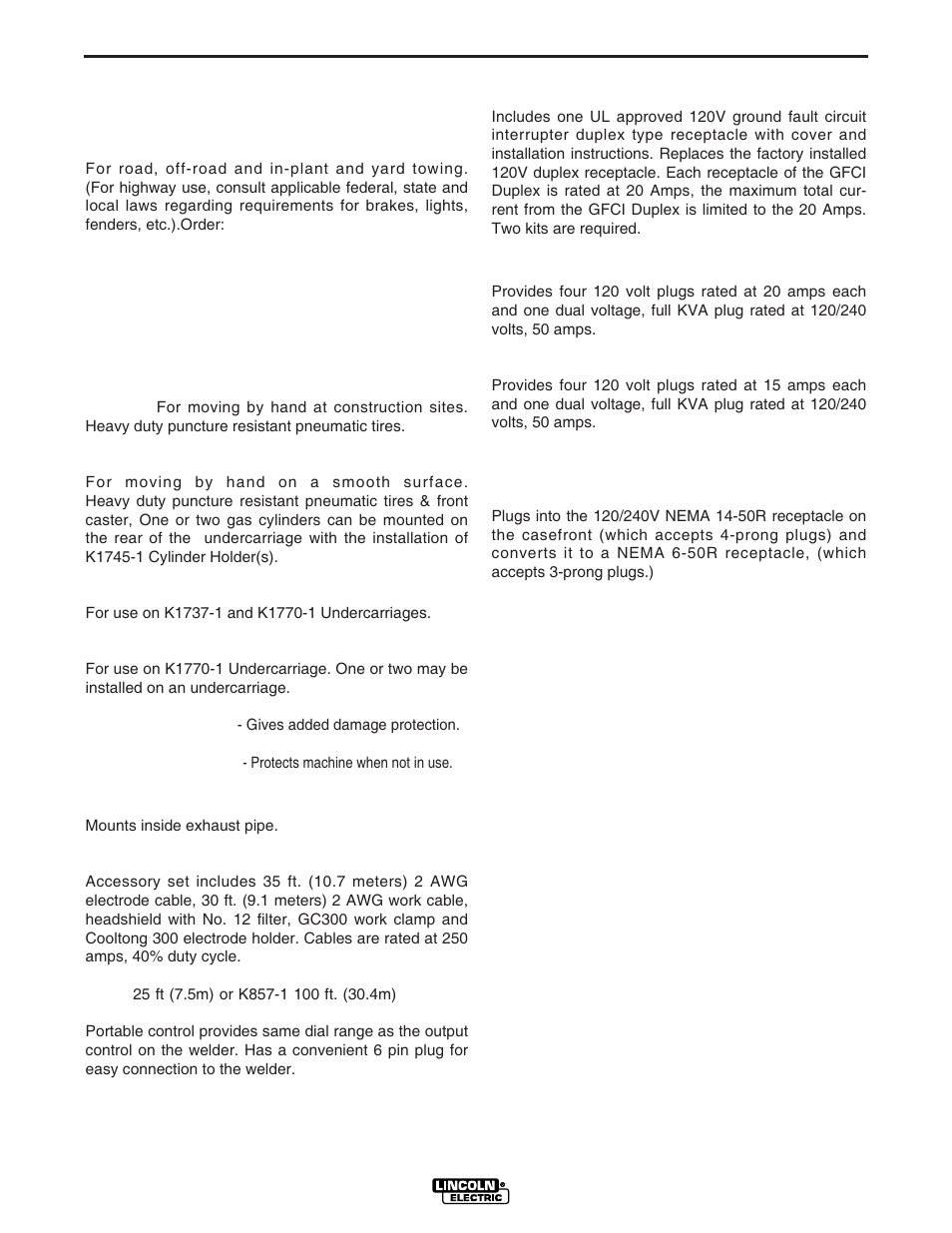 Accessories | Lincoln Electric RANGER IM742-A User Manual | Page 23 / 52