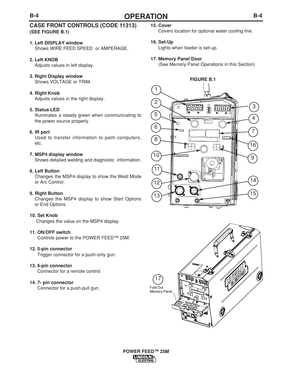 Operation | Lincoln Electric POWER FEED IM892-C User Manual | Page 20 / 83