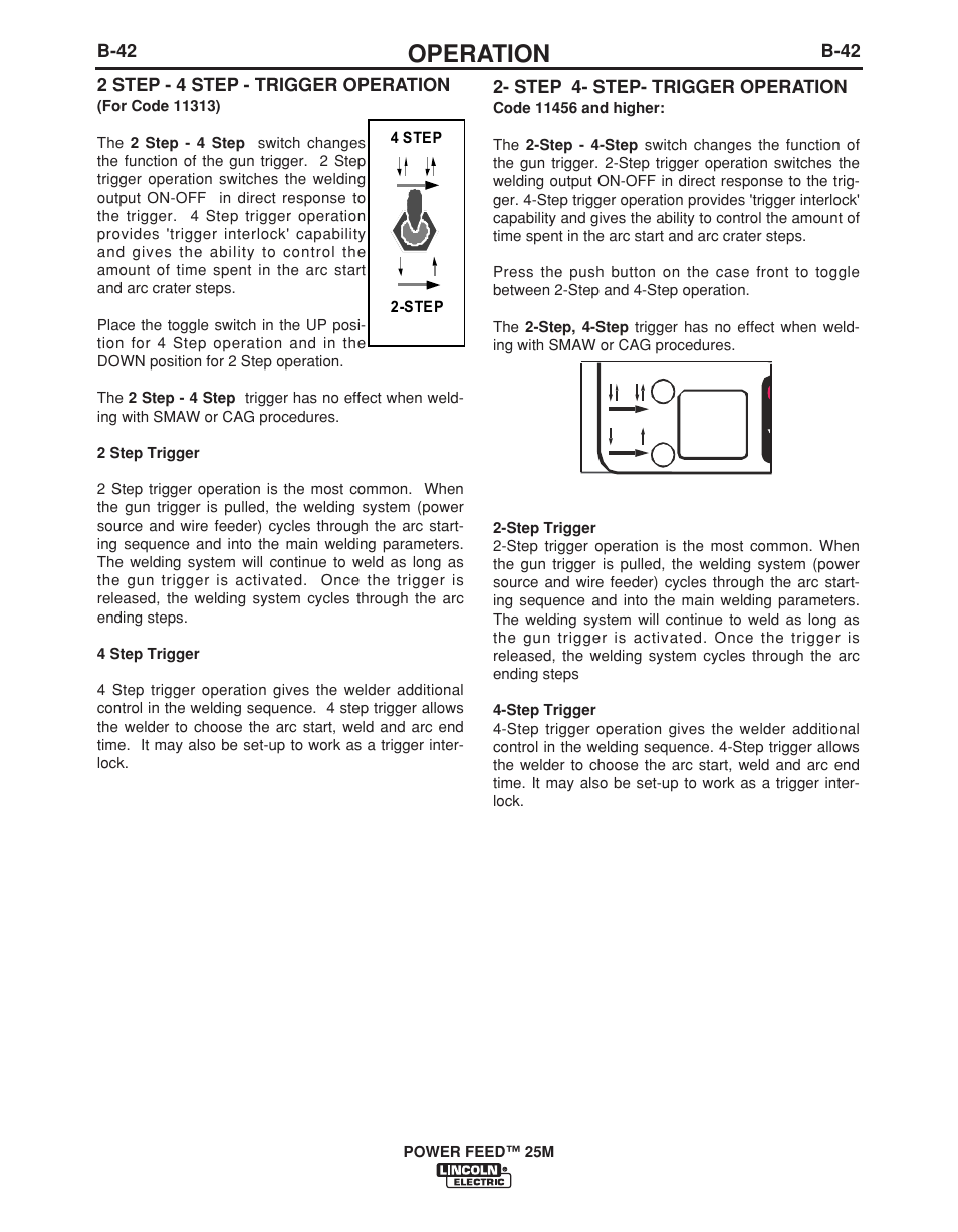 Operation | Lincoln Electric POWER FEED IM892-C User Manual | Page 58 / 83