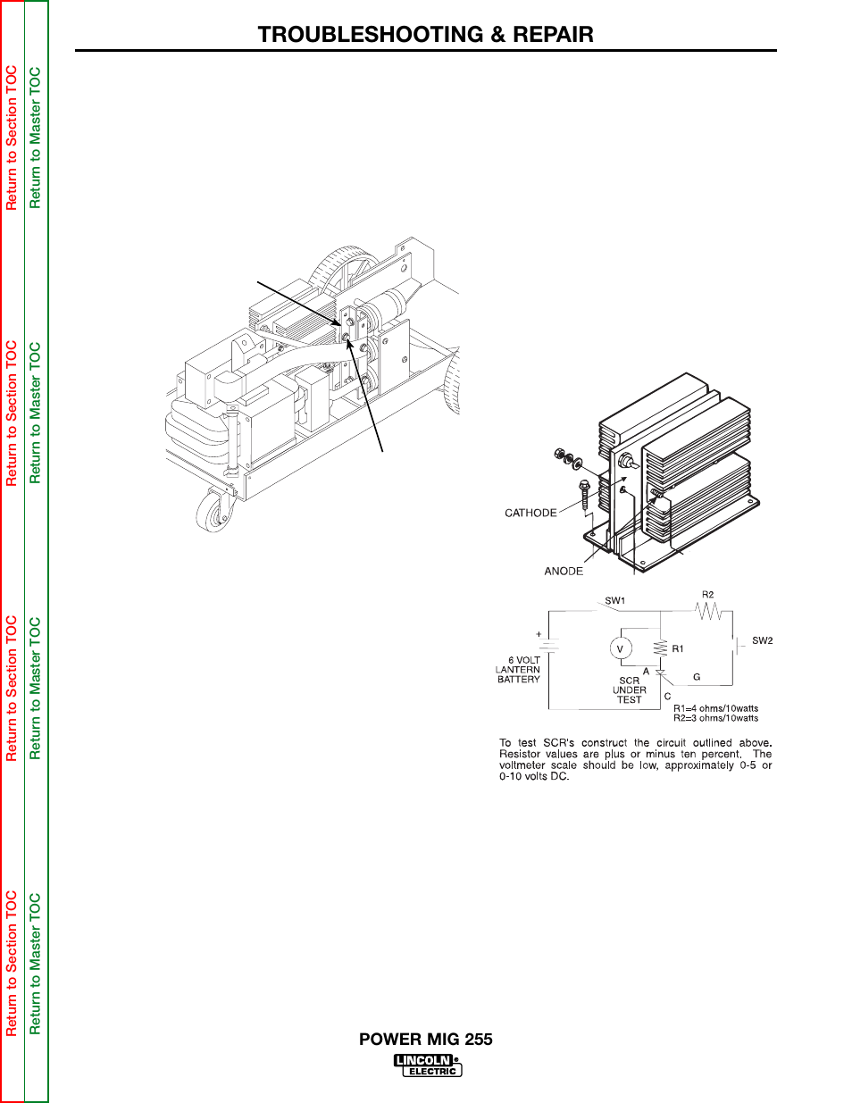 Troubleshooting & repair | Lincoln Electric POWER MIG 255 SVM144-B User Manual | Page 63 / 108