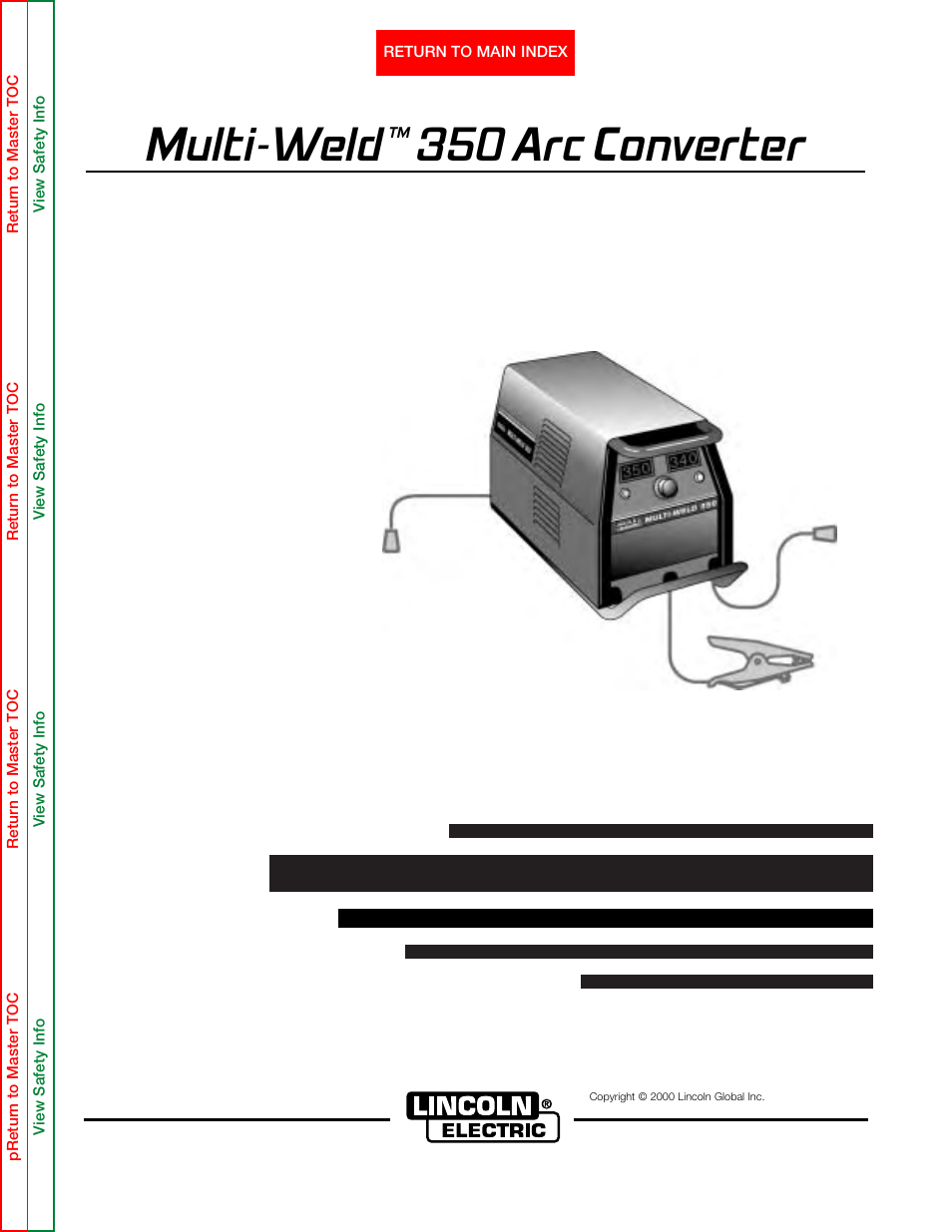 Lincoln Electric MULTI-WELD SVM151-A User Manual | 119 pages