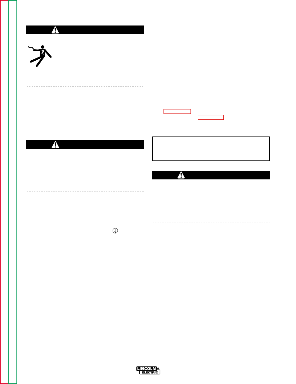 Installation, Work connection, Case grounding | Inter-connection of converters, Warning | Lincoln Electric MULTI-WELD SVM151-A User Manual | Page 10 / 119