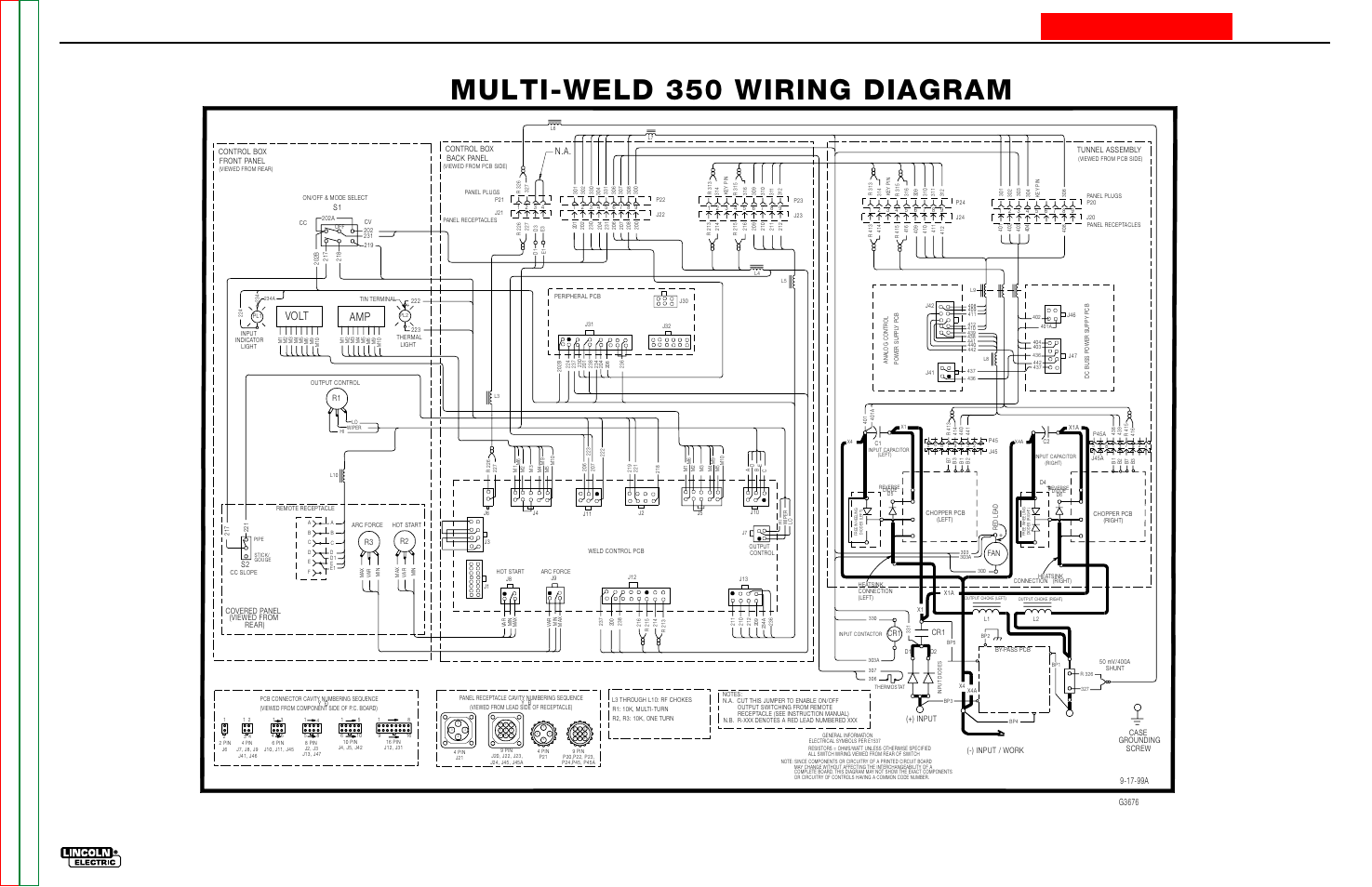 Multi-weld 350 wiring diagram, Electrical diagrams, Wiring diagram - multi-weld 350 | Enhanced diagram, Multi-weld 350, Volt | Lincoln Electric MULTI-WELD SVM151-A User Manual | Page 102 / 119