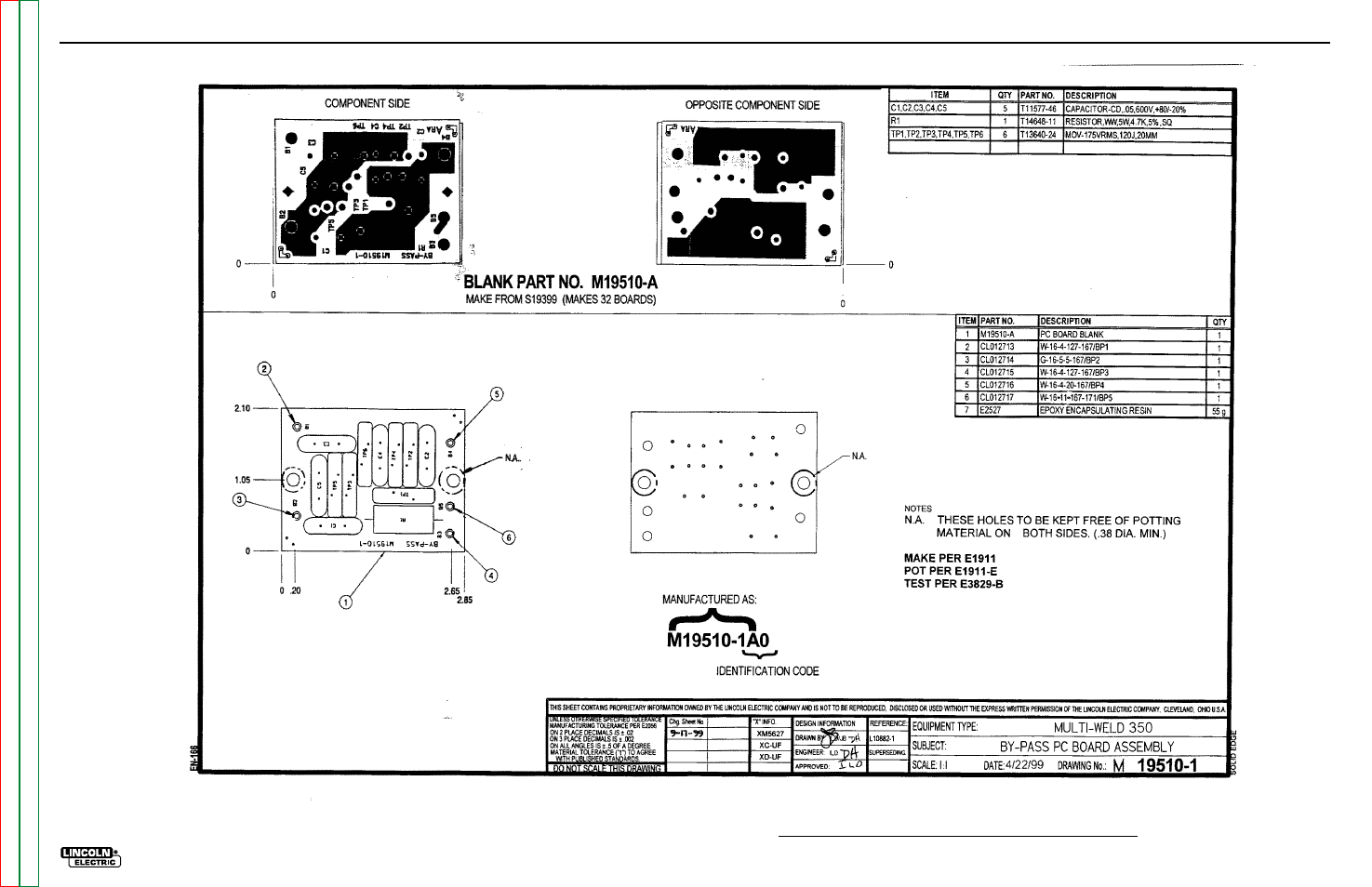 Electrical diagrams | Lincoln Electric MULTI-WELD SVM151-A User Manual | Page 116 / 119