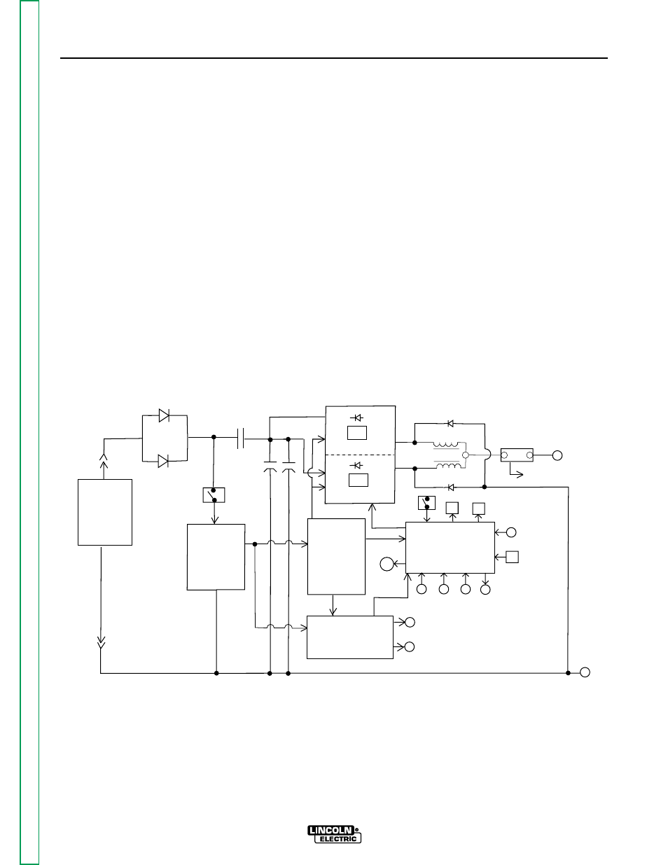 Section e - theory of operations, Figure e.1 – multi-weld 350 block logic diagram | Lincoln Electric MULTI-WELD SVM151-A User Manual | Page 31 / 119