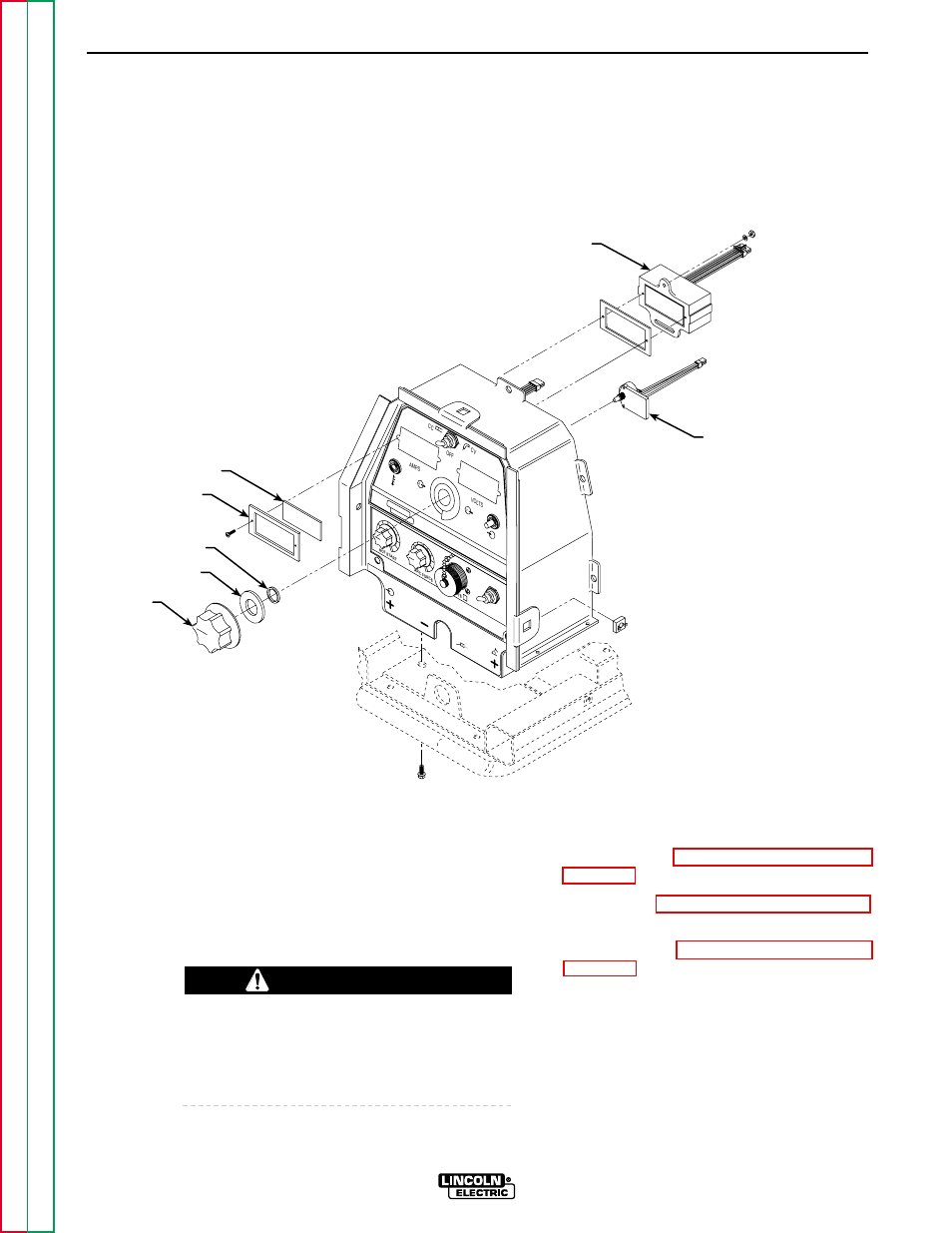 Troubleshooting & repair, Warning, Digital meter removal procedure | F-40 | Lincoln Electric MULTI-WELD SVM151-A User Manual | Page 80 / 119