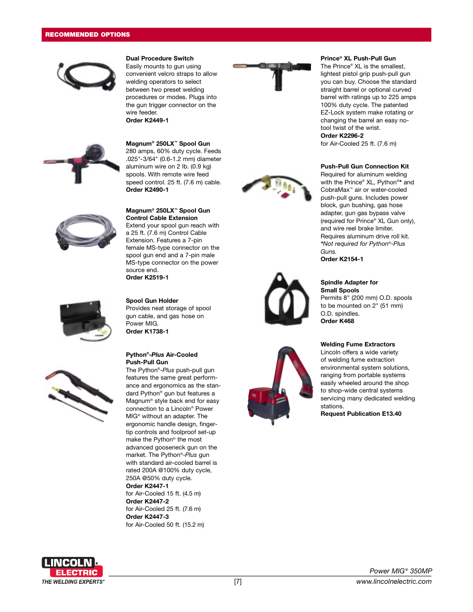 Power mig | Lincoln Electric Power MIG 350MP User Manual | Page 7 / 8