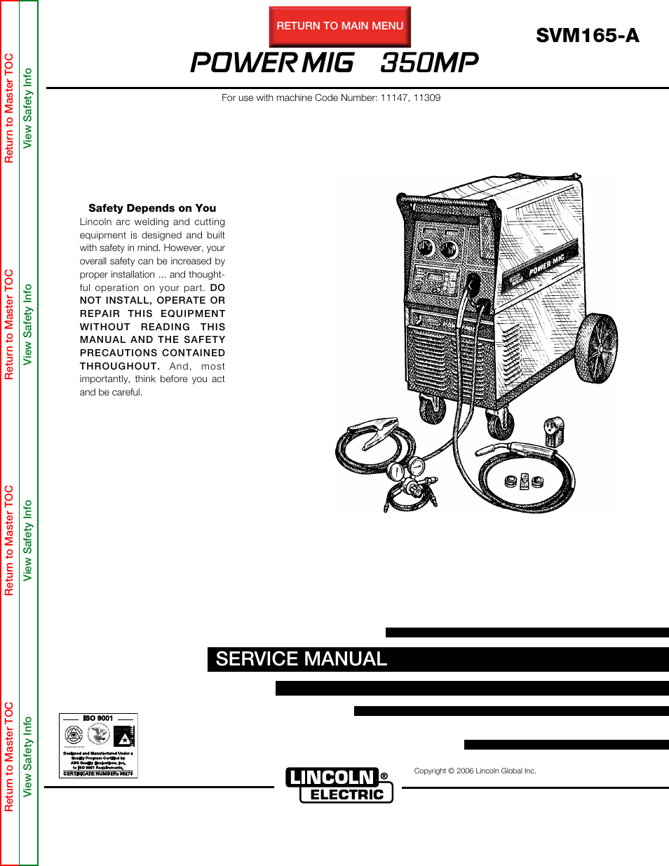 Lincoln Electric POWER MIG SVM165-A User Manual | 128 pages