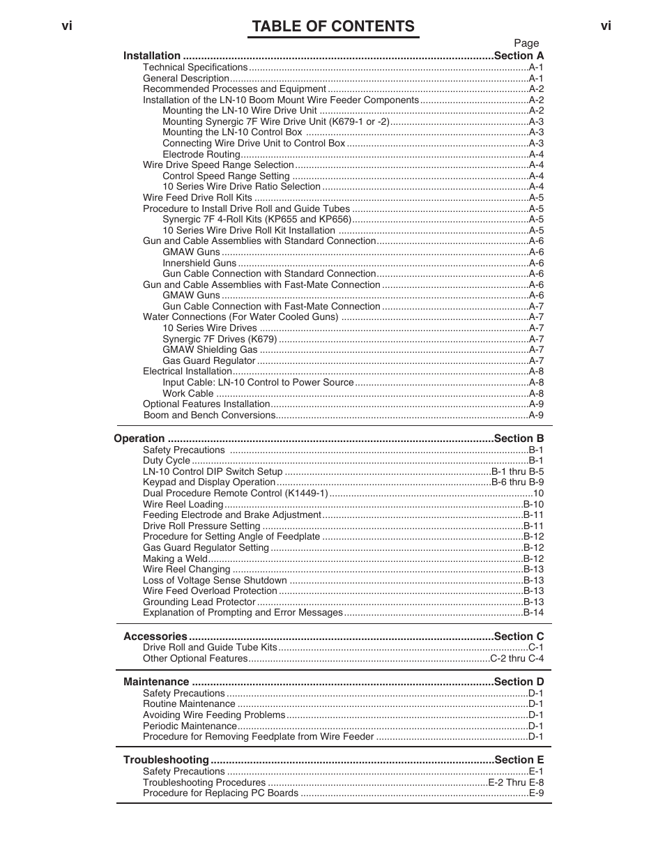 Lincoln Electric LN-10 HEADS & CONTROLS IM587-B User Manual | Page 7 / 54