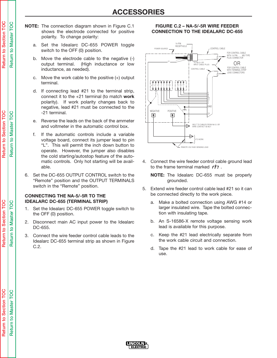 Accessories | Lincoln Electric IDEALARC DC-655 User Manual | Page 26 / 109