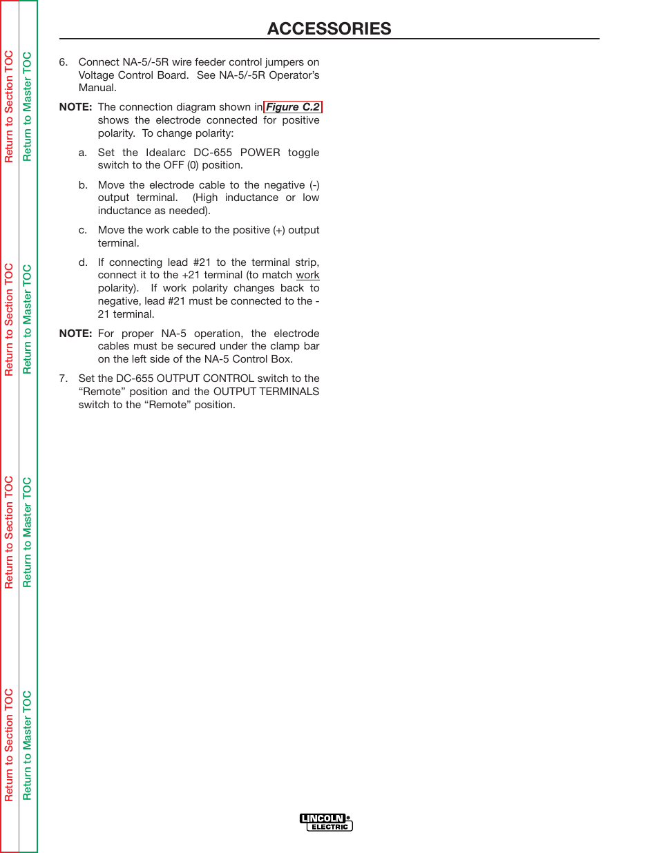 Accessories | Lincoln Electric IDEALARC DC-655 User Manual | Page 27 / 109