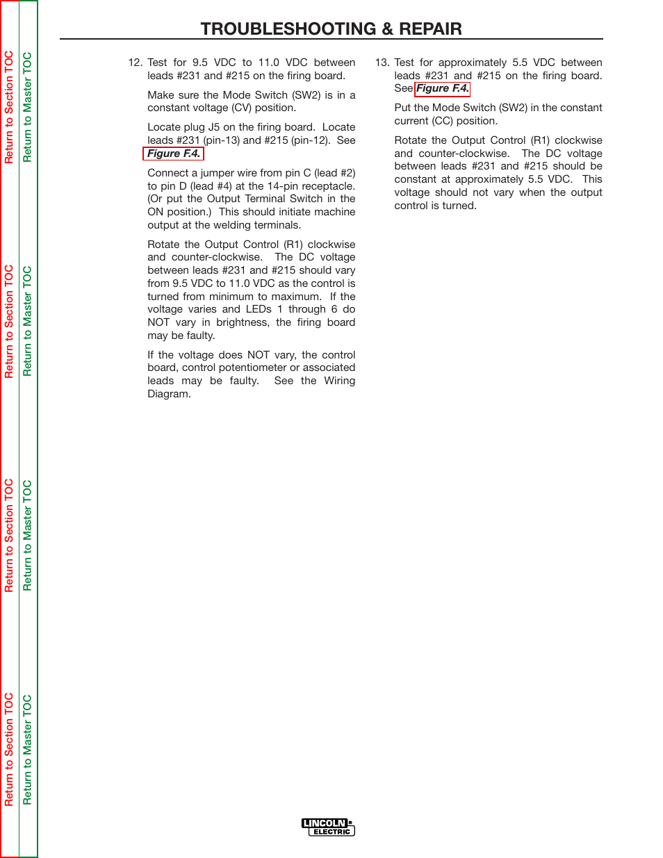 Troubleshooting & repair | Lincoln Electric IDEALARC DC-655 User Manual | Page 63 / 109