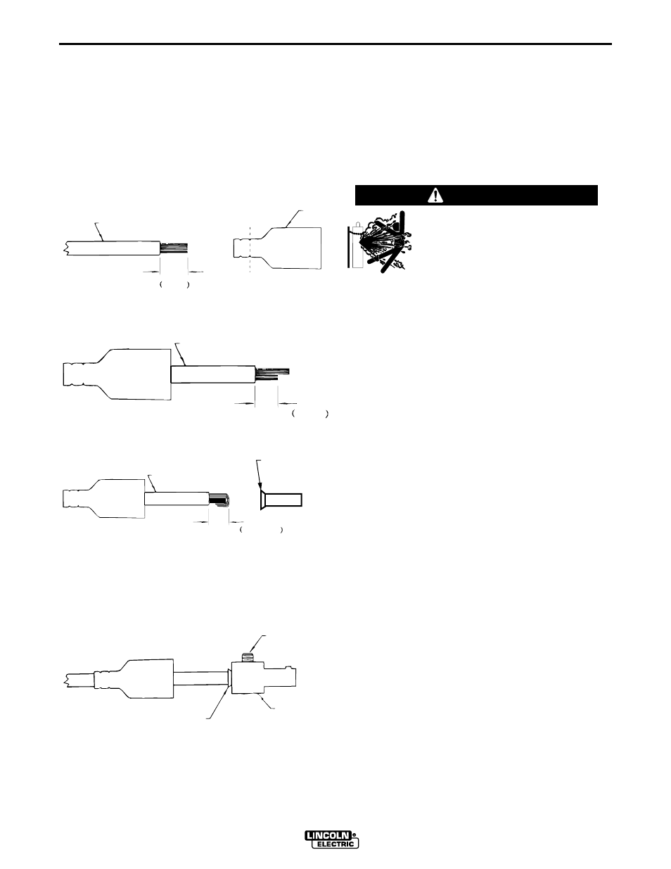 Installation, Warning, Quick disconnect plug (for work cable) | Lincoln Electric INVERTEC V200-T User Manual | Page 12 / 32
