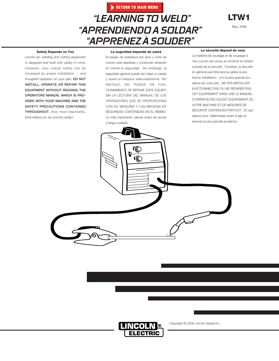 Lincoln Electric LTW1 User Manual | 36 pages