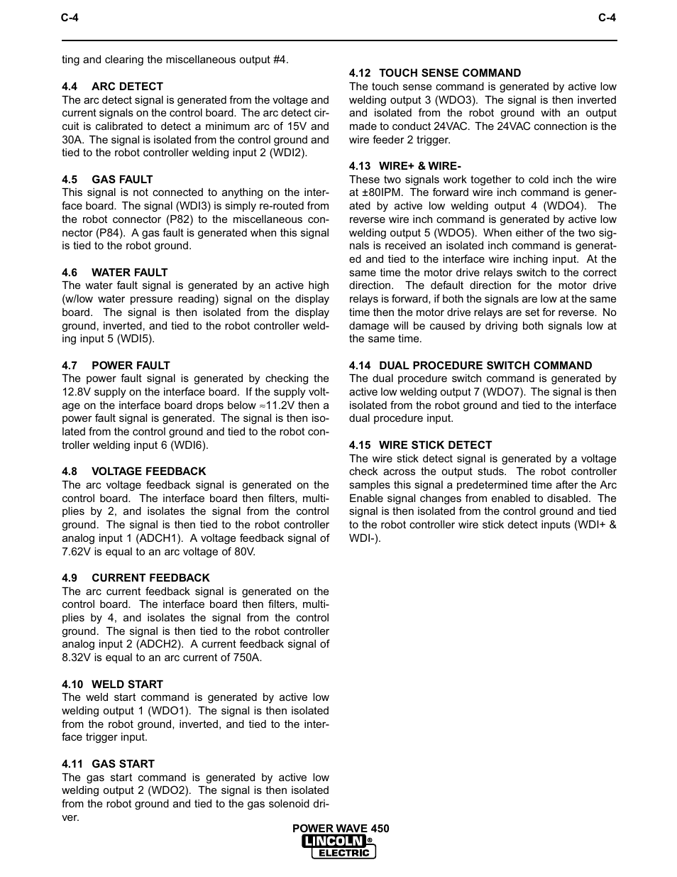 Robotic interface | Lincoln Electric INVERTEC POWER WAVE IM542-D User Manual | Page 38 / 68