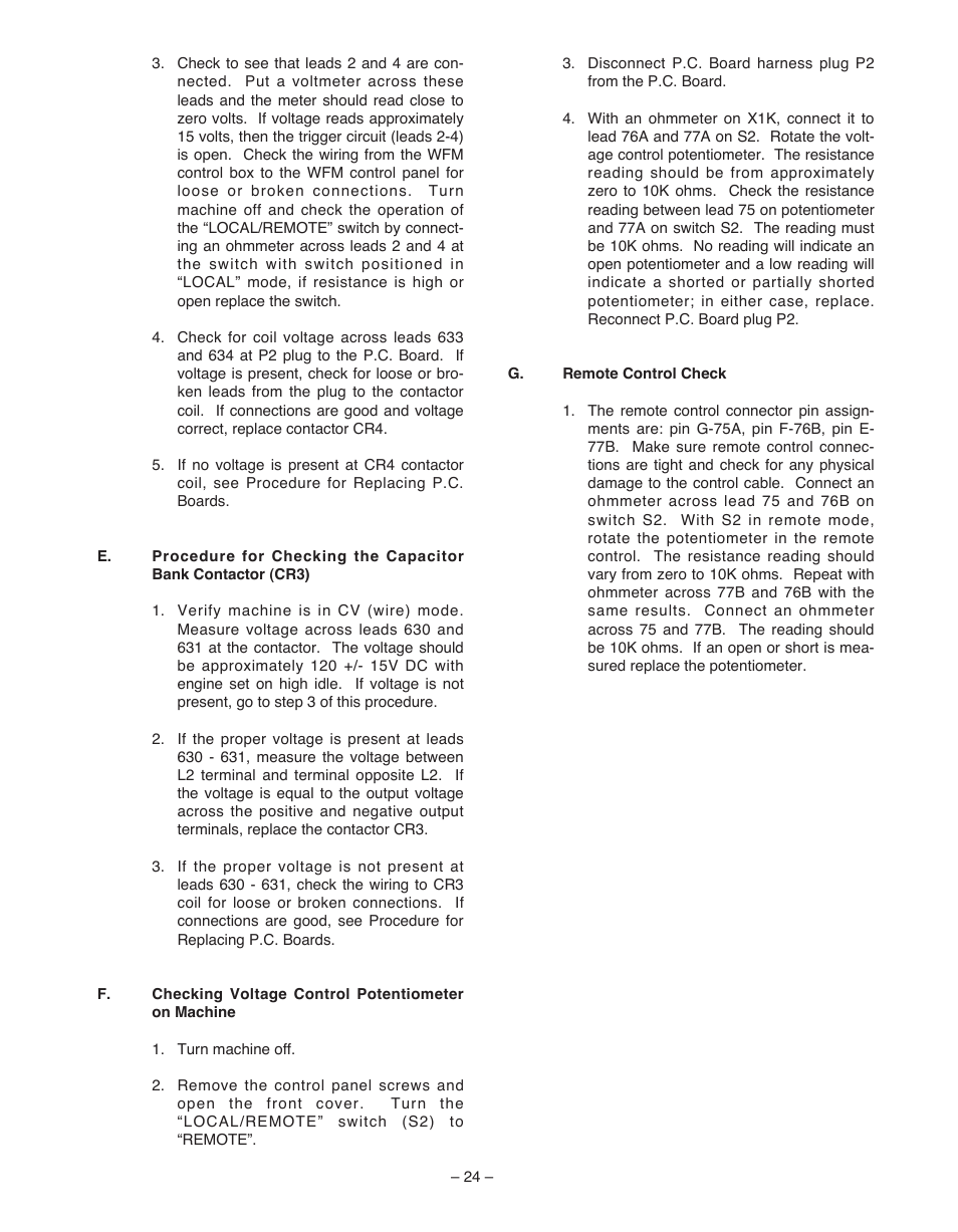Lincoln Electric WIRE FEED MODULE IM 513-B User Manual | Page 24 / 44