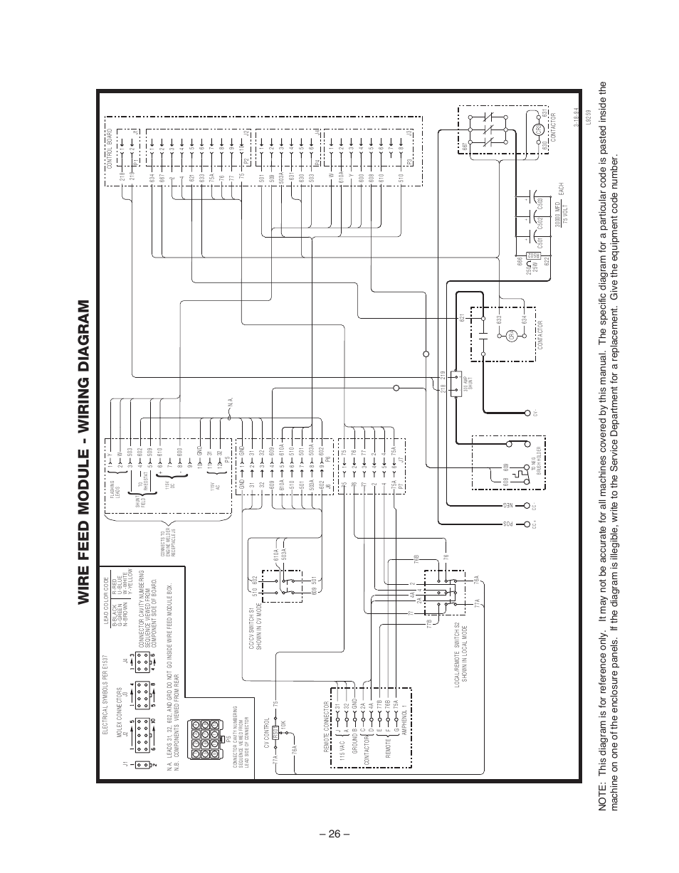 Lincoln Electric WIRE FEED MODULE IM 513-B User Manual | Page 26 / 44