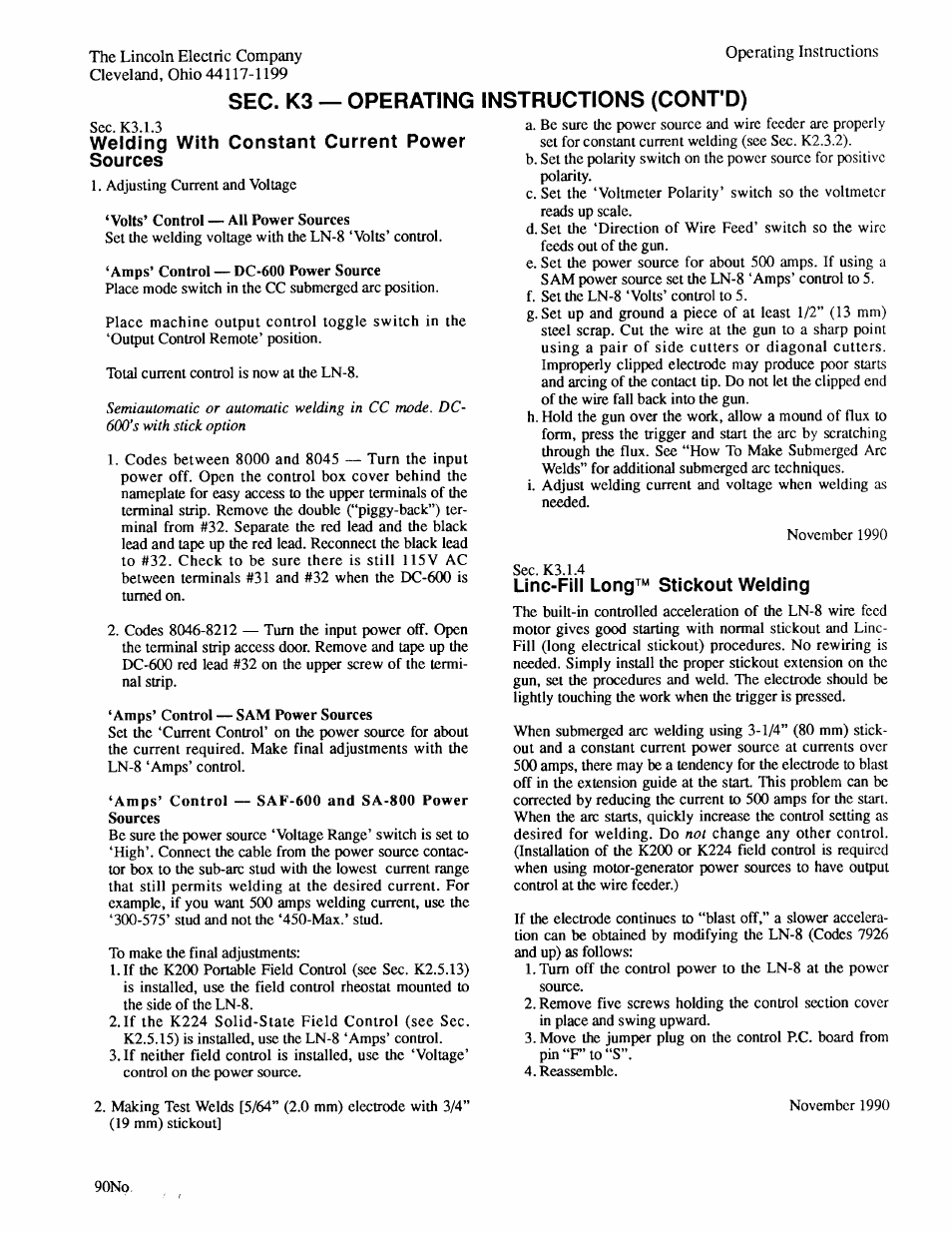 Lincoln Electric IM274-A User Manual | Page 36 / 140