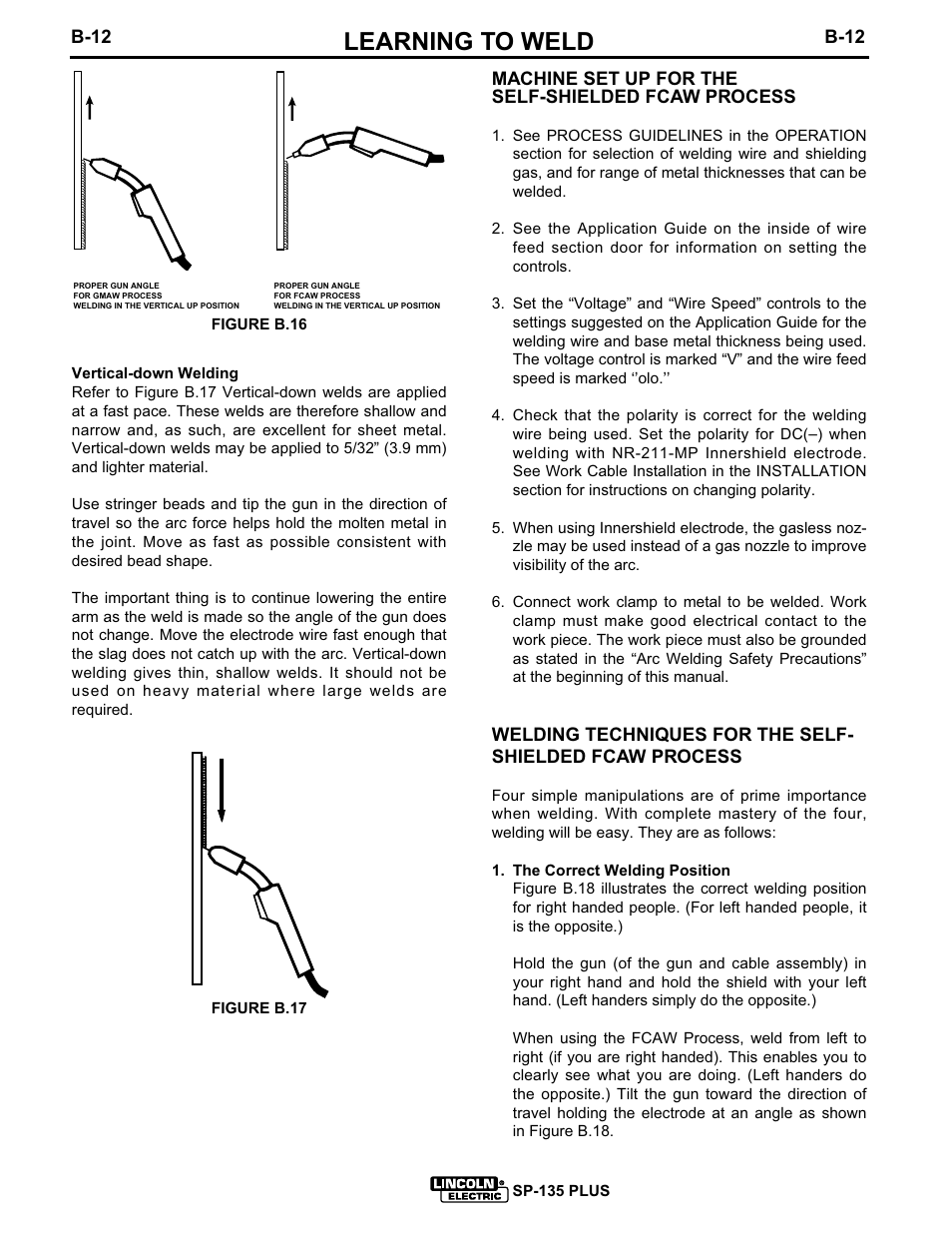 Learning to weld | Lincoln Electric SP-135 PLUS IM725 User Manual | Page 25 / 48