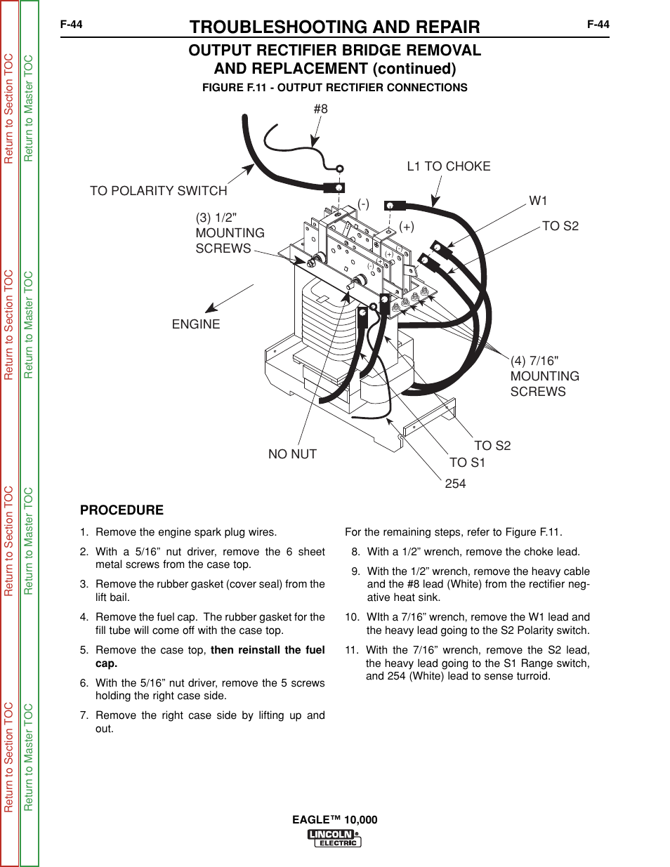 Troubleshooting and repair | Lincoln Electric EAGLE SVM192-A User Manual | Page 80 / 94