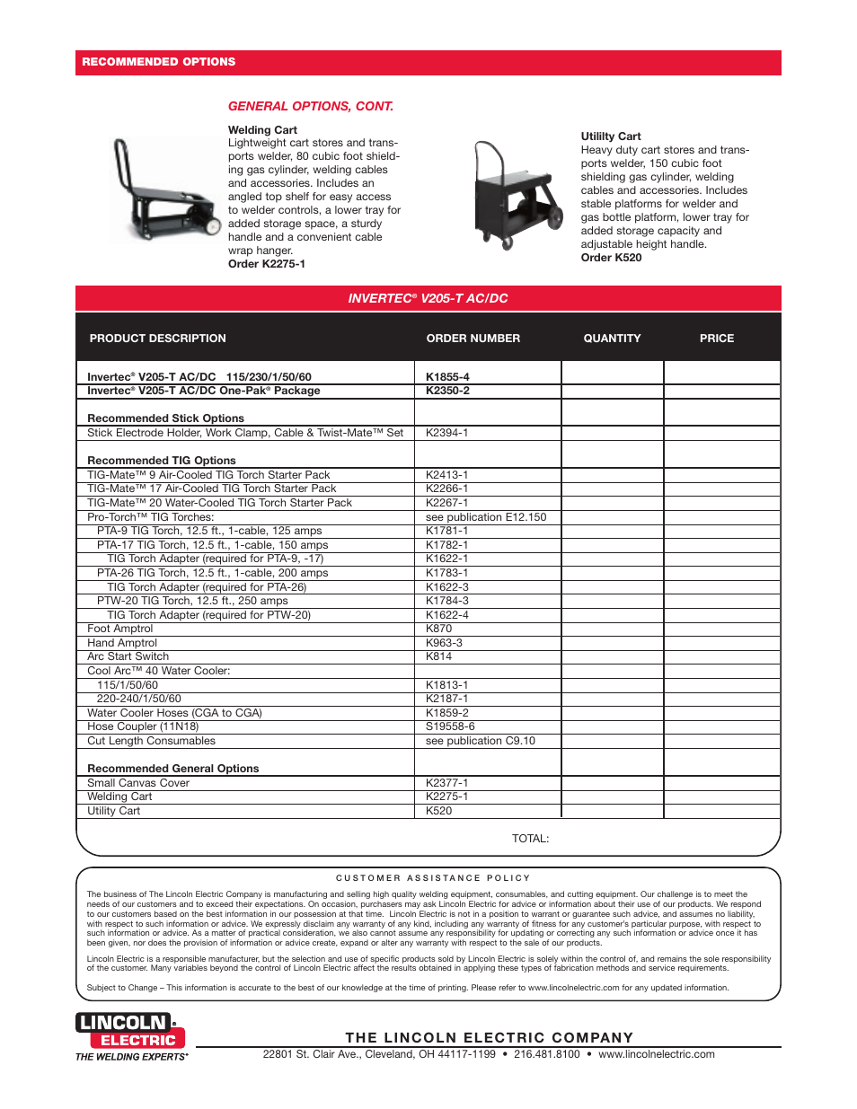 Lincoln Electric V205-T AC/DC User Manual | Page 4 / 4