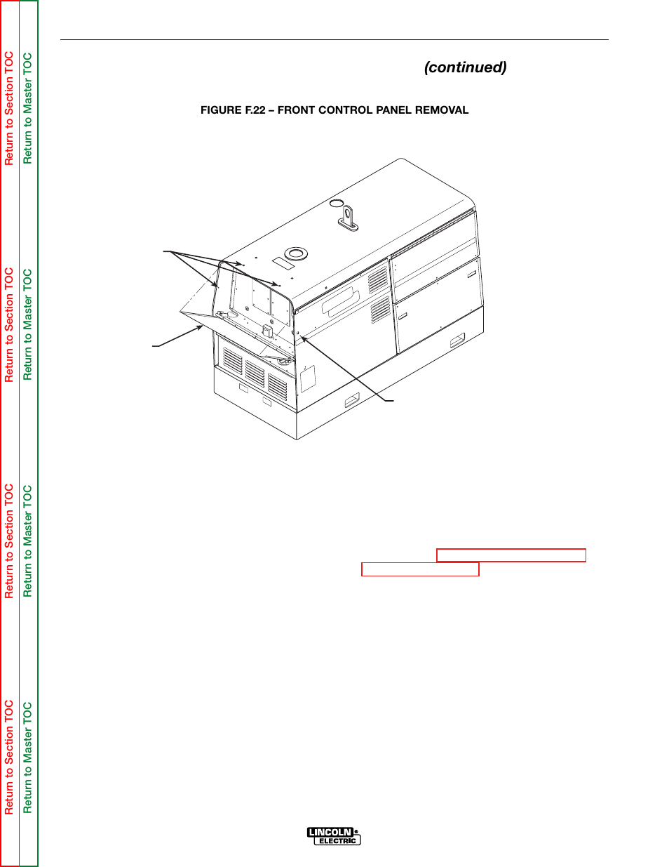 Troubleshooting & repair, Output rectifier bridge test (continued) | Lincoln Electric COMMANDER SVM145-B User Manual | Page 108 / 175