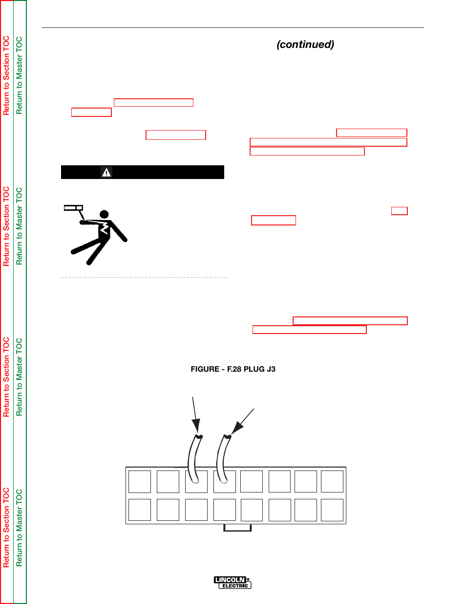 Troubleshooting & repair, Current balance test (continued), Warning | Lincoln Electric COMMANDER SVM145-B User Manual | Page 116 / 175