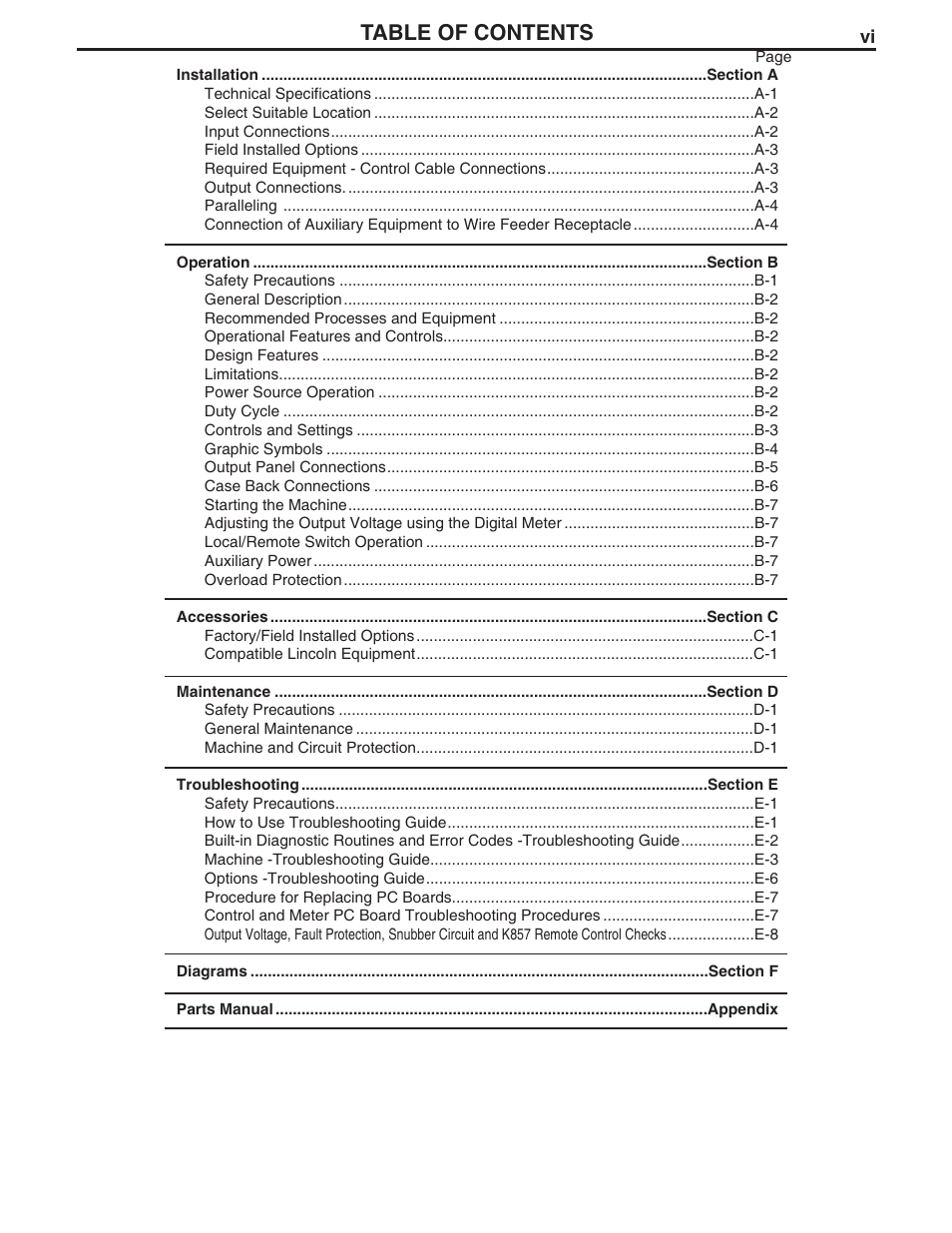 Lincoln Electric IDEALARC CV-400-I User Manual | Page 7 / 44