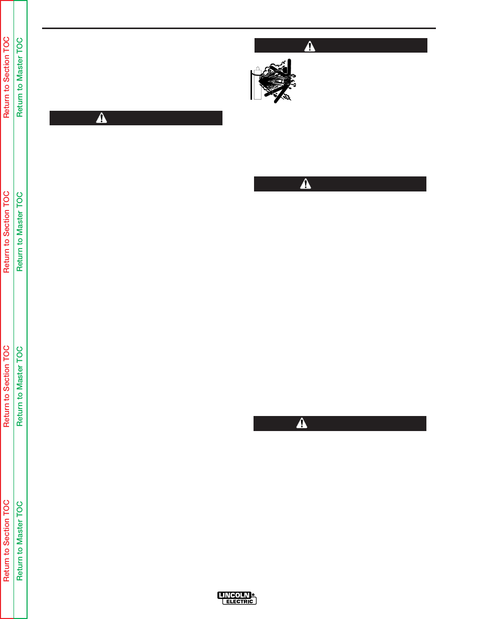 Gun and cable installation, Shielding gas, Auxiliary power receptacles | Installation, Warning | Lincoln Electric POWER MIG SVM170-A User Manual | Page 12 / 109