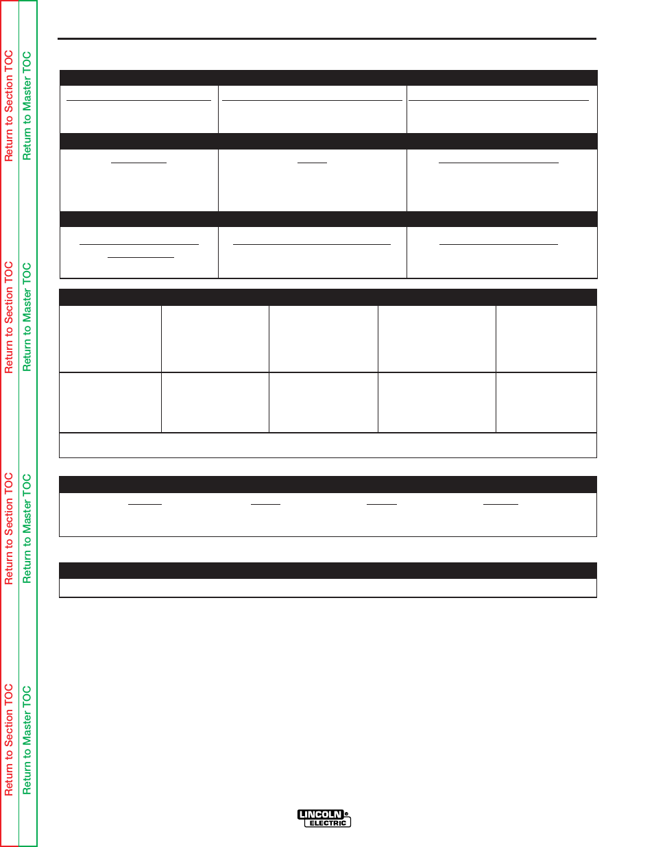 Technical specifications — power mig 255c, Installation, Technical specifications – power mig 255c | Lincoln Electric POWER MIG SVM170-A User Manual | Page 8 / 109