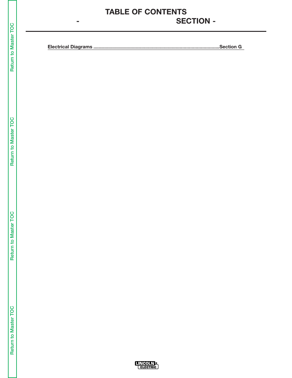 Section g - electrical diagrams | Lincoln Electric POWER MIG SVM170-A User Manual | Page 99 / 109