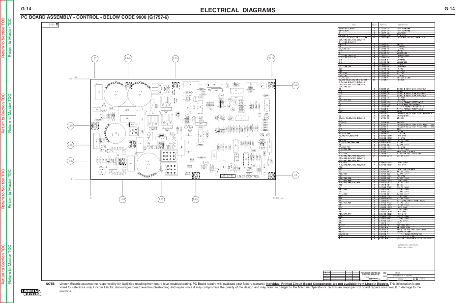 Electrical diagrams, G-14 | Lincoln Electric LN-25 SVM114-C User Manual | Page 104 / 111