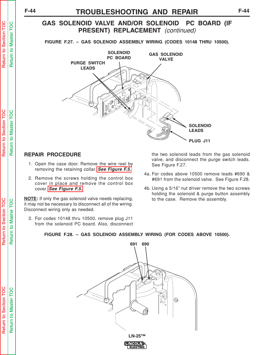 Troubleshooting and repair | Lincoln Electric LN-25 SVM114-C User Manual | Page 82 / 111