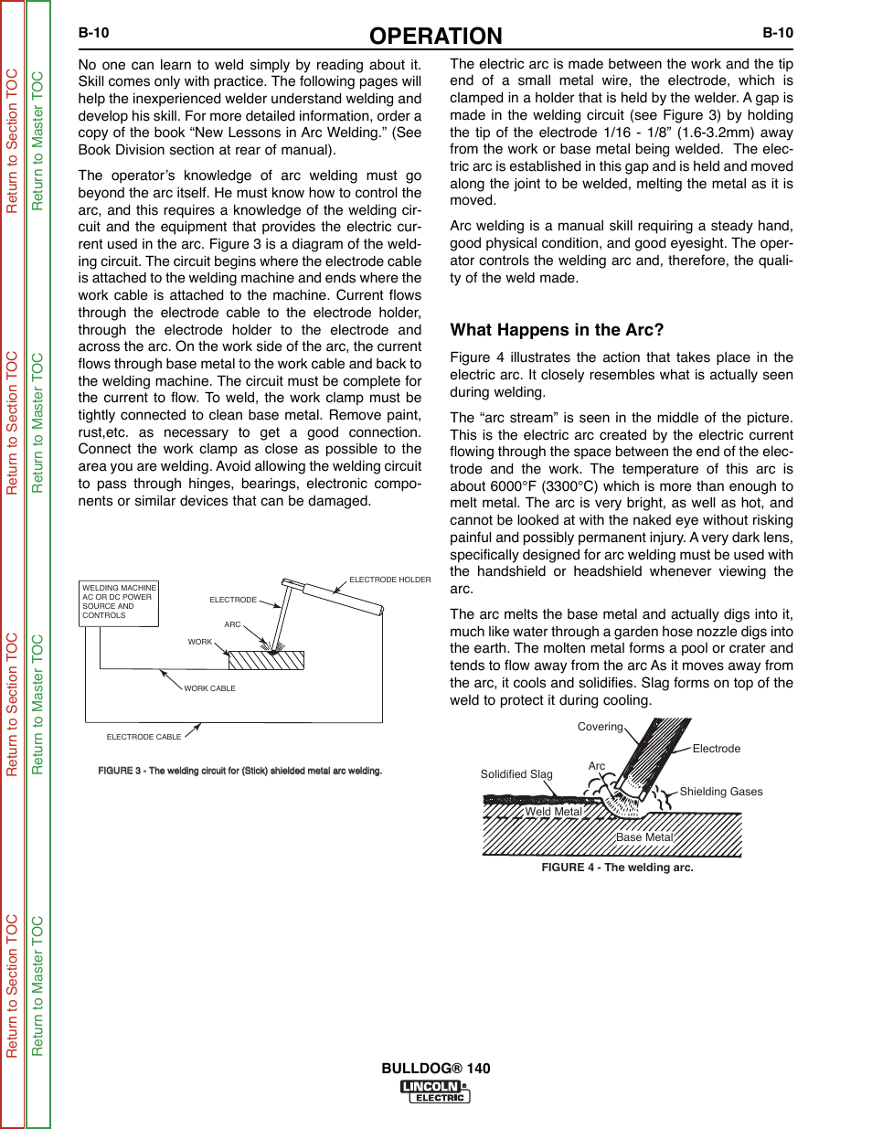 Operation, What happens in the arc | Lincoln Electric BULLDOG SVM208-A User Manual | Page 26 / 101