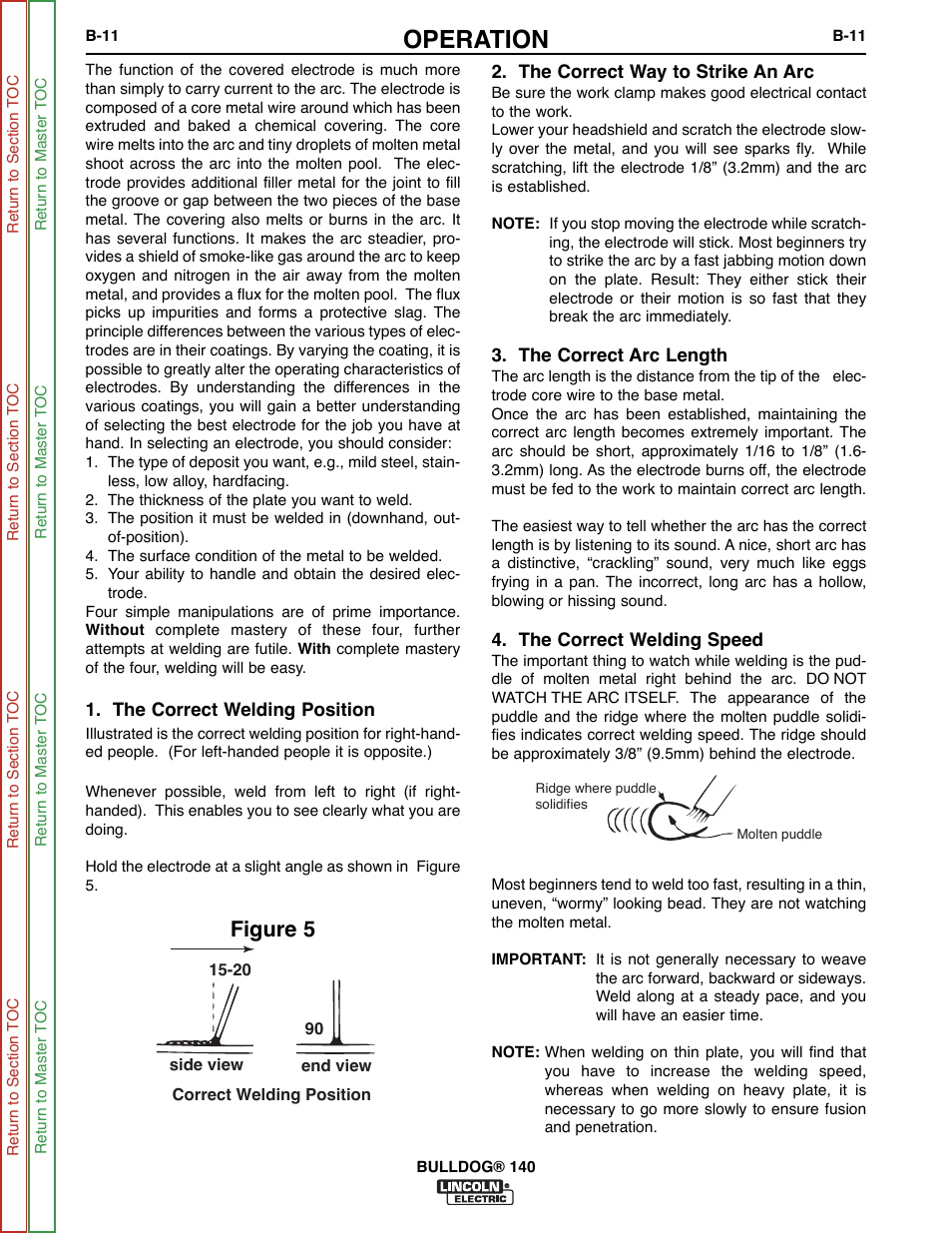 Operation, Figure 5 | Lincoln Electric BULLDOG SVM208-A User Manual | Page 27 / 101