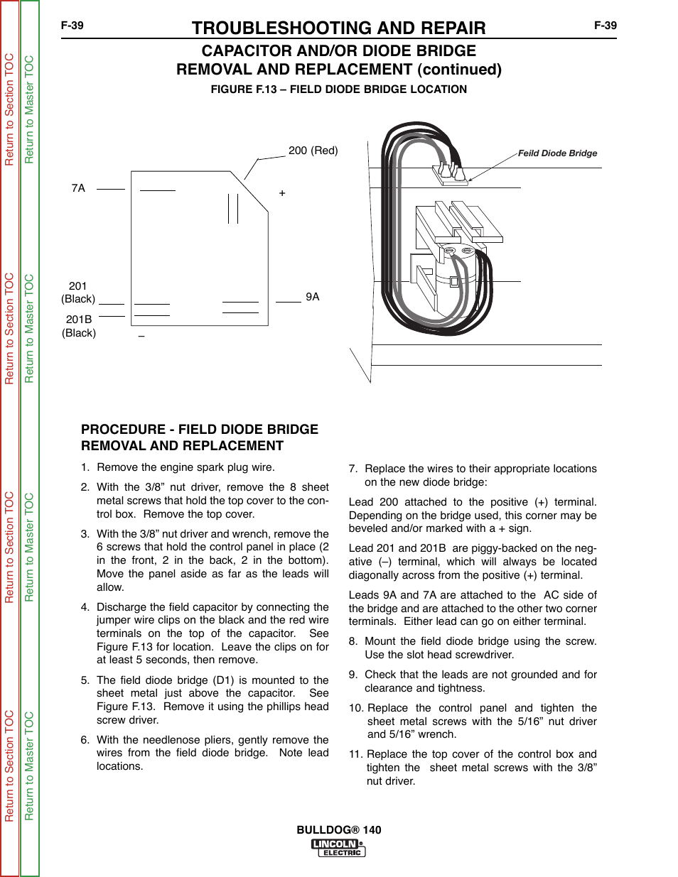 Troubleshooting and repair | Lincoln Electric BULLDOG SVM208-A User Manual | Page 87 / 101