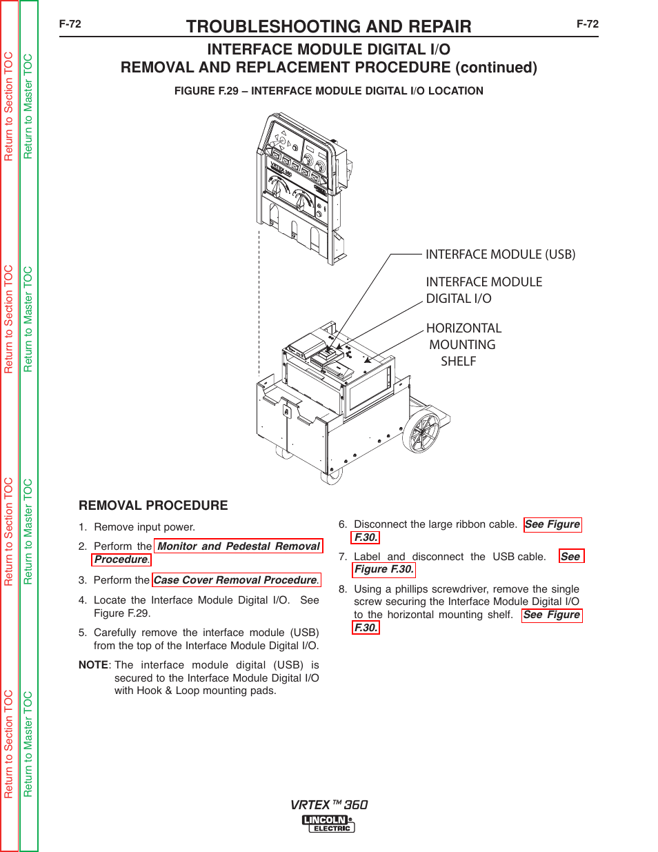 Troubleshooting and repair | Lincoln Electric VRTEXTM 360 SVM200-A User Manual | Page 129 / 171